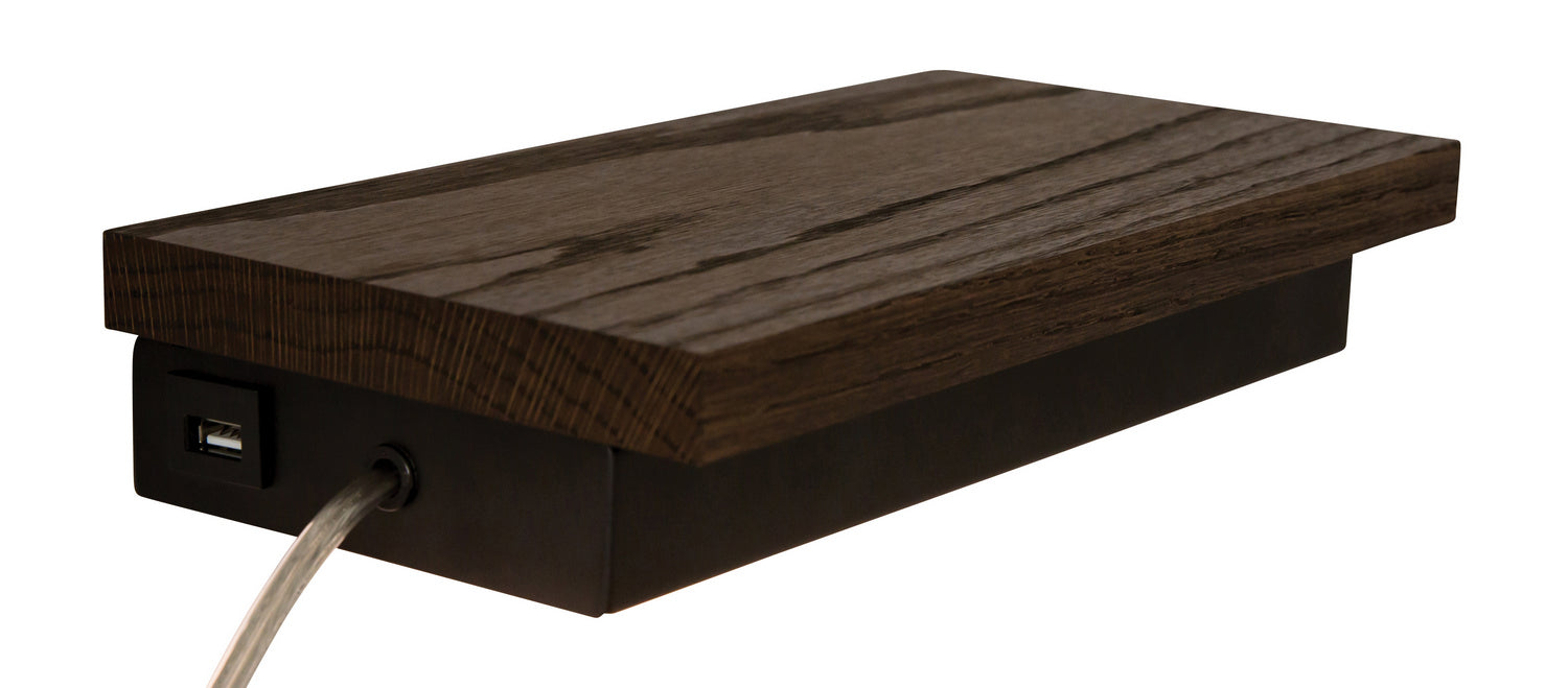 House of Troy - BUNK2-BLK - LED Wall Lamp - Bunk - Black With Stained Oak