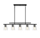 Savoy House - 1-1023-5-89 - Five Light Linear Chandelier - Calhoun - Matte Black