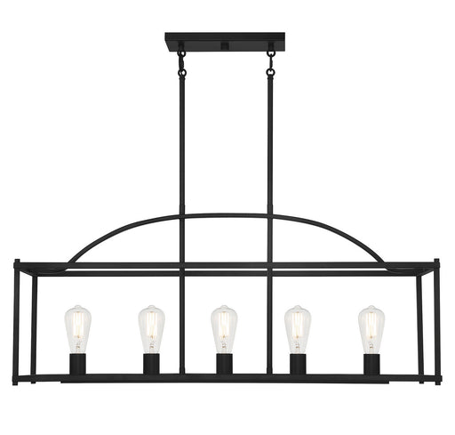 Savoy House - 1-190-5-89 - Five Light Linear Chandelier - Palladian - Matte Black