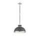 Savoy House - 7-8882-1-175 - One Light Pendant - Corning - Gray with Polished Nickel Accents