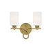Savoy House - 8-530-2-322 - Two Light Bath Bar - Woodbury - Warm Brass