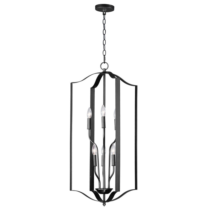 Maxim - 10038BK - Six Light Chandelier - Provident - Black