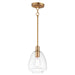 Maxim - 11112CLSBR - One Light Pendant - Babylon - Satin Brass