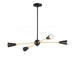 Maxim - 11264BKSBR - Four Light Pendant - Lovell - Black / Satin Brass