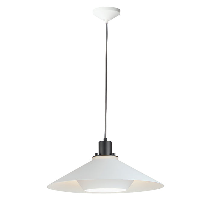 Maxim - 11414BKWT - One Light Pendant - Oslo - Black / White