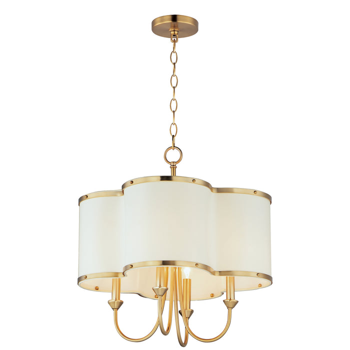 Maxim - 12246OFSBR - Four Light Chandelier - Clover - Satin Brass