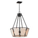 Maxim - 20265CVBK - Four Light Chandelier - Montauk - Black