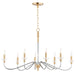 Maxim - 25378CLPCSBR - Eight Light Chandelier - Clarion - Polished Chrome / Satin Brass