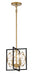 Minka-Lavery - 3912-707A - Two Light Mini Pendant - Titans Trace - Sand Coal W/ Painted Honey Gol