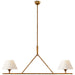 Visual Comfort Signature - S 5405GI-L - Two Light Linear Chandelier - Cesta - Gilded Iron