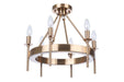 Craftmade - 54356-SB - Six Light Semi-Flush Mount - Larrson - Satin Brass