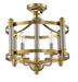 Craftmade - 54854-BNKSB - Four Light Semi Flush Mount - Stanza - Brushed Polished Nickel/Satin Brass