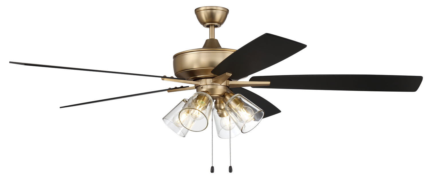 Craftmade - S104SB5-60BWNFB - 60"Ceiling Fan - Super Pro 104 - Satin Brass