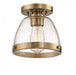 Craftmade - X1408-SB - One Light Flushmount - Lodie - Satin Brass