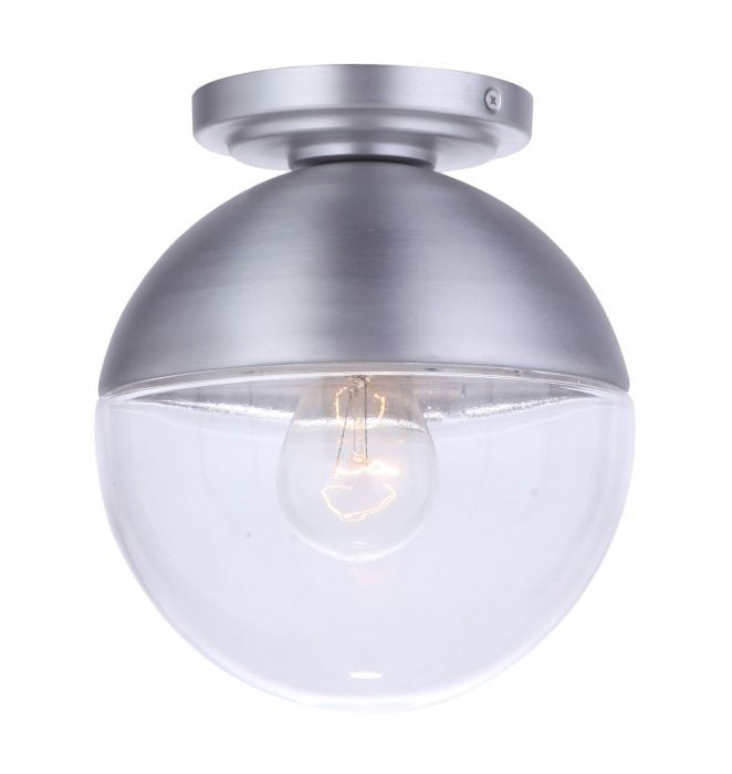 Craftmade - ZA3417-SA - One Light Outdoor Flush Mount - Evie - Satin Aluminum