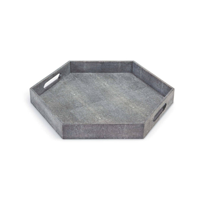 Regina Andrew - 20-1145CHAR - Serving Tray - Shagreen - Charcoal