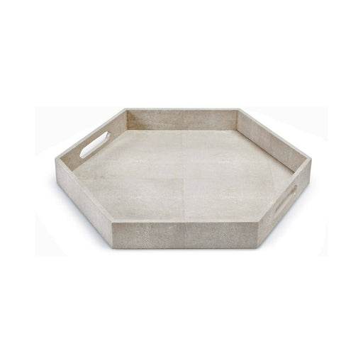 Regina Andrew - 20-1145IV - Serving Tray - Shagreen - Ivory Grey