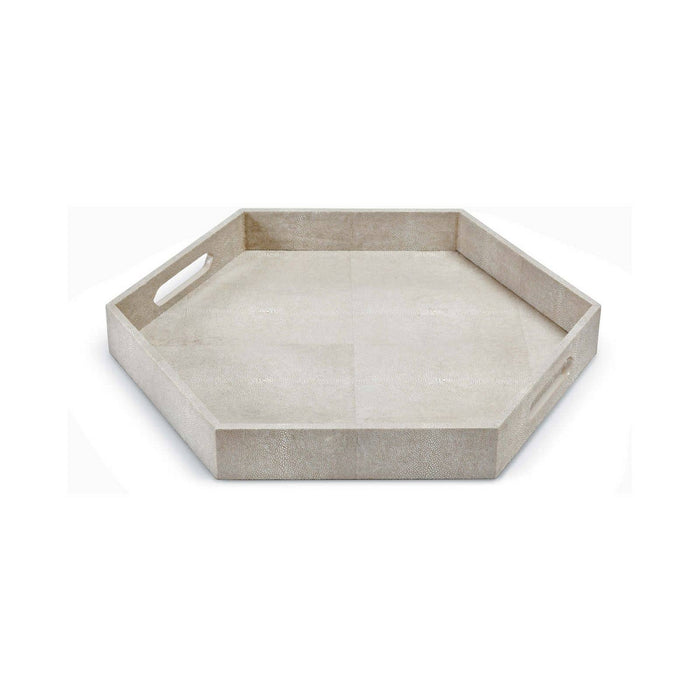 Regina Andrew - 20-1145IV - Serving Tray - Shagreen - Ivory Grey