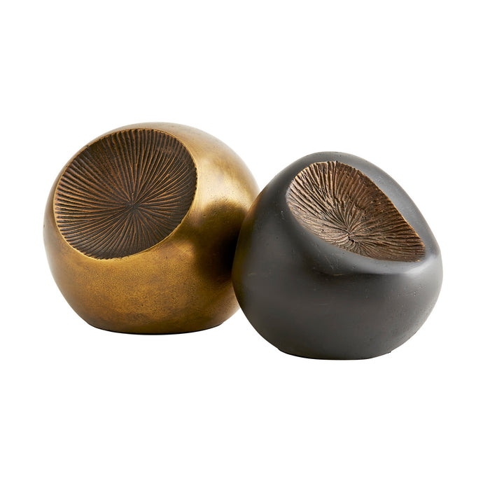 Arteriors - 4852 - Sculptures, Set of 2 - Ida - Antique Brass