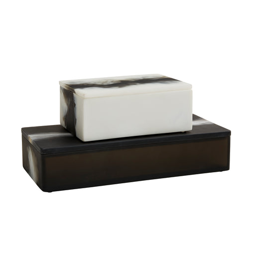 Arteriors - 5623 - Boxes, Set of 2 - Hollie - Black & White