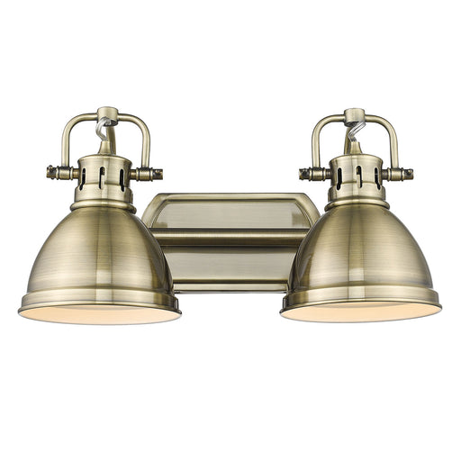 Golden - 3602-BA2 AB-AB - Two Light Bath Vanity - Duncan AB - Aged Brass