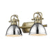 Golden - 3602-BA2 AB-CH - Two Light Bath Vanity - Duncan AB - Aged Brass