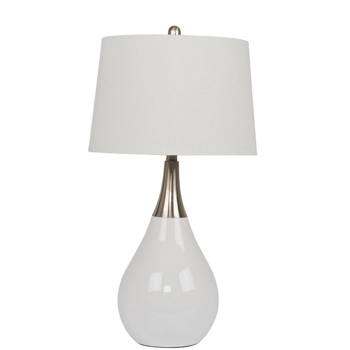 Craftmade - 86221 - One Light Table Lamp - Table Lamp - Gloss White/Brushed Polished Nickel
