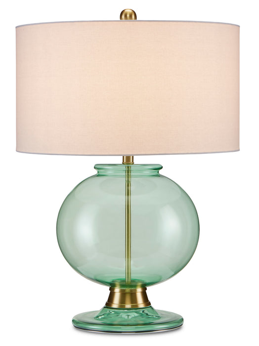 Currey and Company - 6000-0716 - One Light Table Lamp - Jocasta - Clear Emerald/Brass