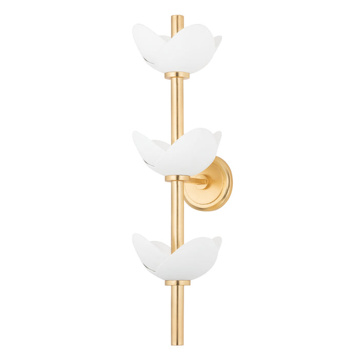 Hudson Valley - 3003-GL/WP - LED Wall Sconce - Dawson - Gold Leaf/White Plaster