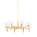 Hudson Valley - 3034-GL/WP - Eight Light Chandelier - Dawson - Gold Leaf/White Plaster