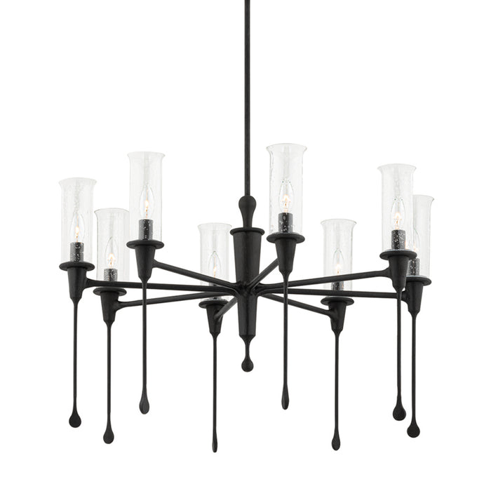 Hudson Valley - 4131-BI - Eight Light Chandelier - Chisel - Black Iron