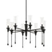 Hudson Valley - 4131-BI - Eight Light Chandelier - Chisel - Black Iron