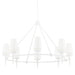 Hudson Valley - 6648-WP - Eight Light Chandelier - Torch - White Plaster