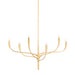 Hudson Valley - 9606-VGL - Six Light Chandelier - Labra - Vintage Gold Leaf