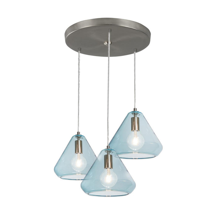 AFX Lighting - AGP10MBSNAQRND3 - Three Light Pendant - Armitage - Satin Nickel