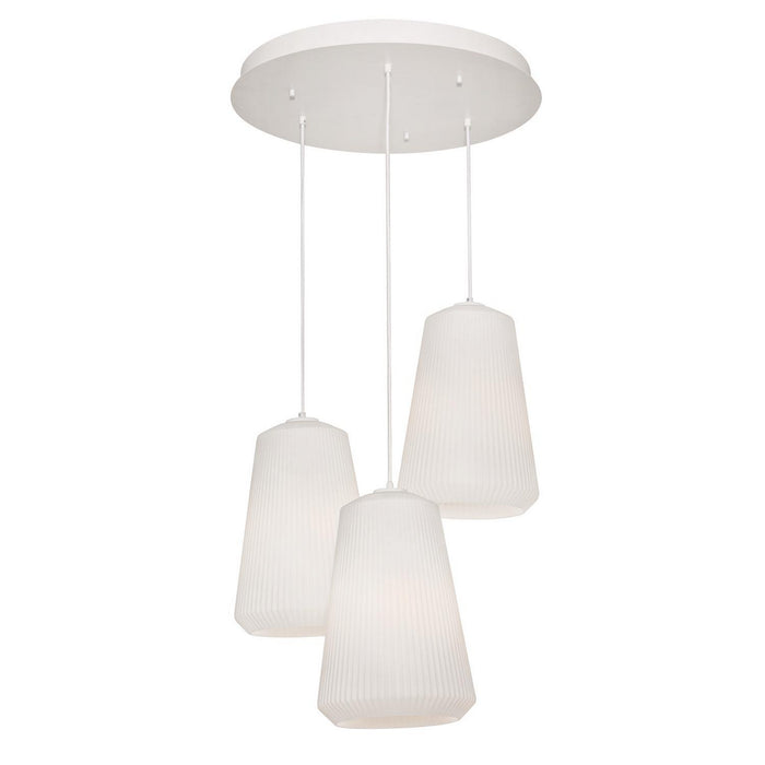 AFX Lighting - ISLP11WHRND3 - Three Light Pendant - Isla - White