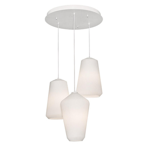 AFX Lighting - LLYP11MBWHRND3 - Three Light Pendant - Lily - White