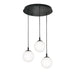 AFX Lighting - LRTP07MBBKRND3 - Three Light Pendant - Loretto - Black