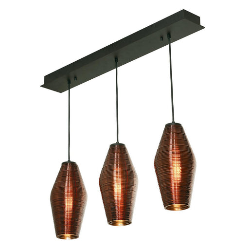 AFX Lighting - MLAP13CPLNR3 - Three Light Pendant - Mila - Black