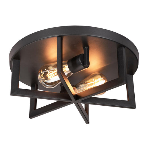 AFX Lighting - RIRF14MBBK - Two Light Flush Mount - Rivers - Black