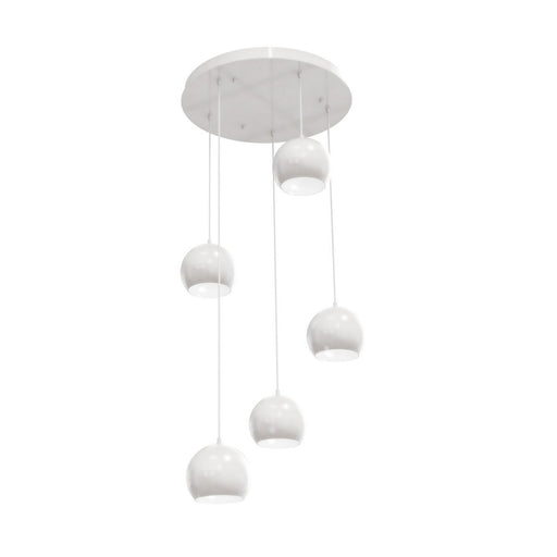 AFX Lighting - RXYP08WHRND5 - Five Light Pendant - Roxy - White