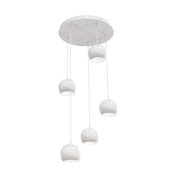 AFX Lighting - RXYP08WHRND5 - Five Light Pendant - Roxy - White