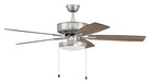 Craftmade - P119BNK5-52DWGWN - 52"Ceiling Fan - Pro Plus 119 - Brushed Polished Nickel