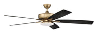 Craftmade - S112SB5-60BWNFB - 60"Ceiling Fan - Super Pro 112 - Satin Brass