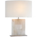 Visual Comfort Signature - S 3925ALB/PN-L - LED Table Lamp - Ashlar - Alabaster and Polished Nickel