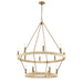 ELK Home - 32418/8+6 - 14 Light Chandelier - Abaca - Satin Brass