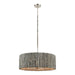 ELK Home - 32512/5 - Five Light Chandelier - Abaca - Polished Nickel