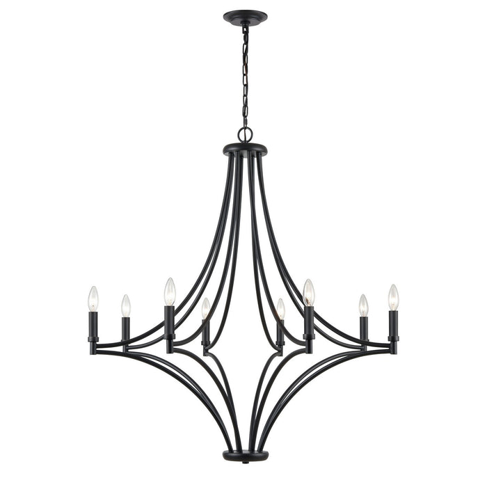 ELK Home - 33437/8 - Eight Light Chandelier - Spanish Villa - Charcoal