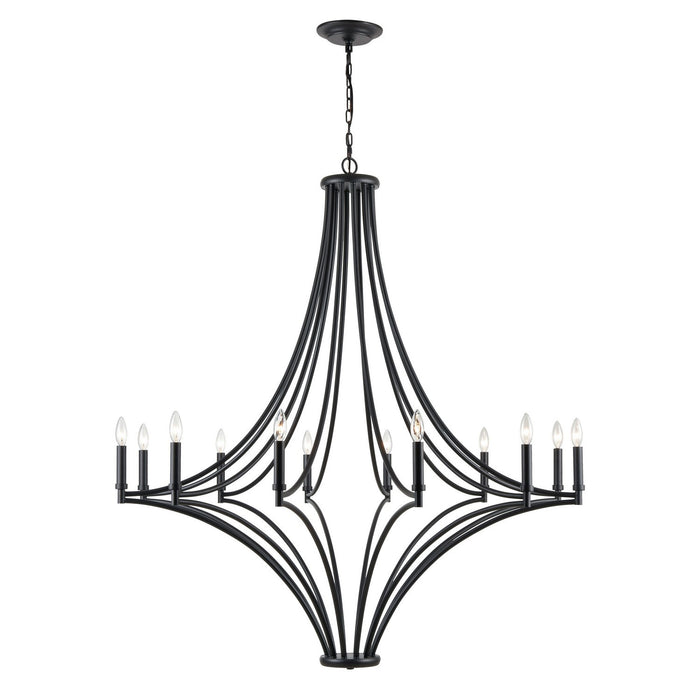 ELK Home - 33438/12 - 12 Light Chandelier - Spanish Villa - Charcoal