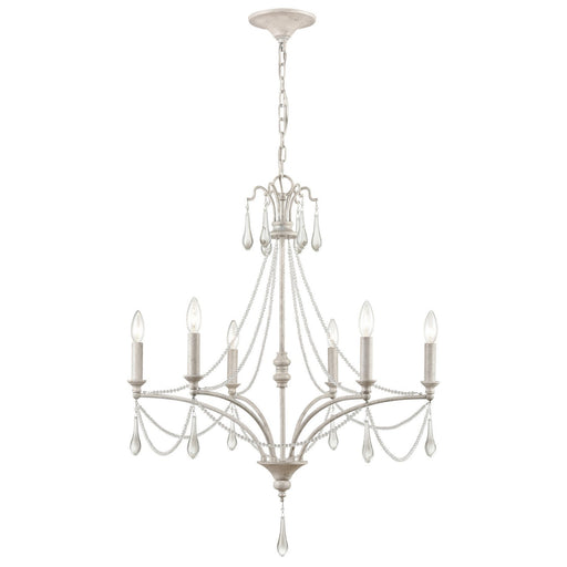 ELK Home - 33476/6 - Six Light Chandelier - French Parlor - Vintage White